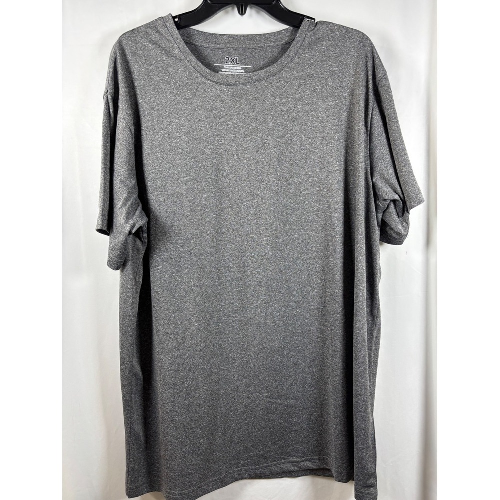 Lot of 4 Mens 2XL Heathered Performance T-Shirts Short Sleeve Crew Neck Basics - Picture 13 of 13